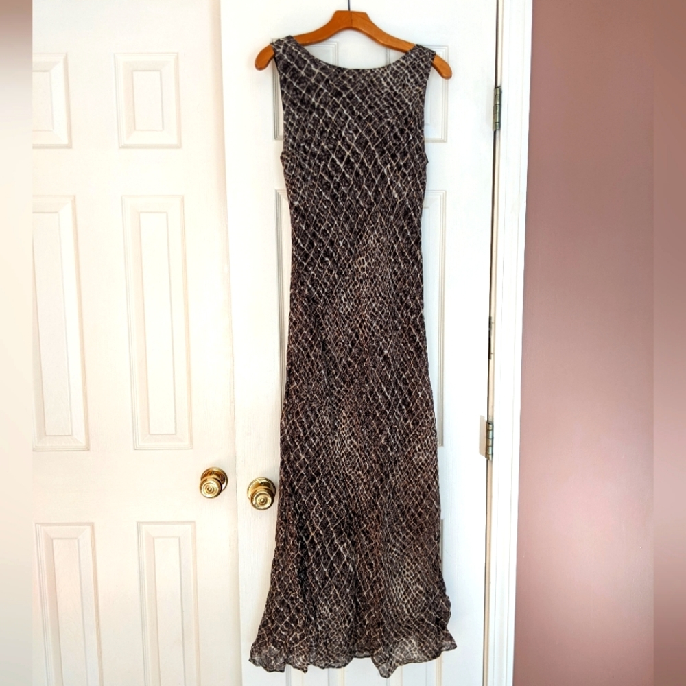 Ronni Nicole Vintage Floor Length Dress Animal Print